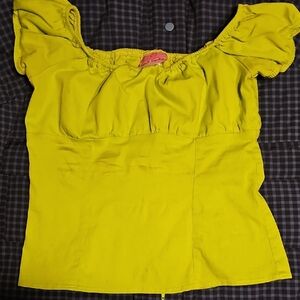PUG Peasant Top, L, Chartreuse